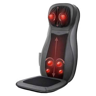 Naipo Back Massager demonstrating heat function for neck and back massage