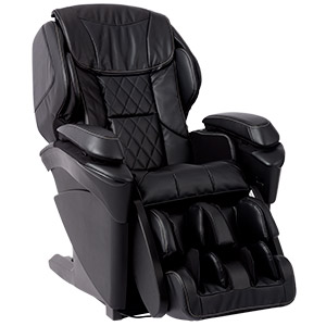 Panasonic MAJ7 Massage Chair with black PU upholstery and black hard shell exterior