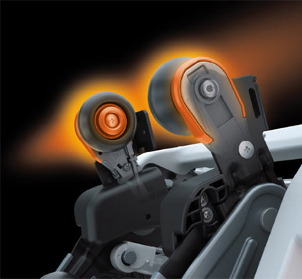 An illustration of MAJ7 Massage Chair's heated rollers