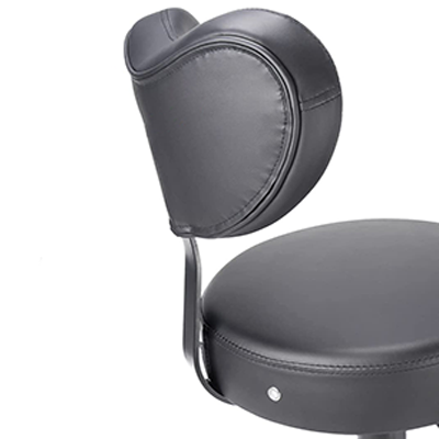 Pipersong Meditation Chair with circular seat and lumbar support, black PU upholstery, and thick cushion