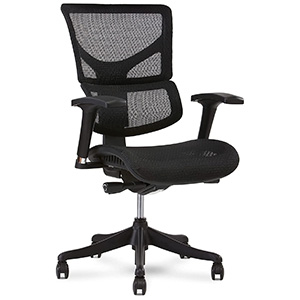 X1 Task Chair with black frame, two-piece mesh seatback, and mesh seat