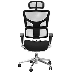 X3 Management Office Chair with mesh seatback, black fabric-covered seat, and thick seat cushion