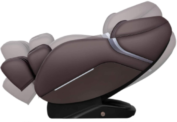 iRest A303 massage chair in zero gravity recline with the leg ports elevated slightly above the heart
