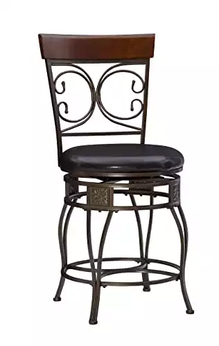Powell Big and Tall Back to Back Scroll Counter Stool