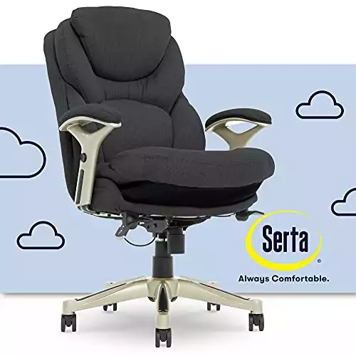 Serta Works Back in Motion Executive Office Chair, Fabric