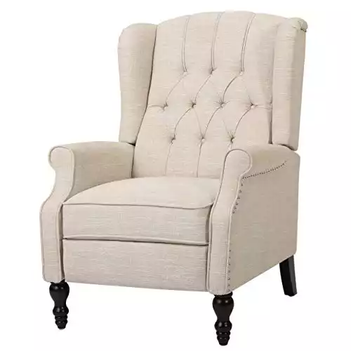 GDF Studio Elizabeth Tufted Fabric Recliner Arm Chair