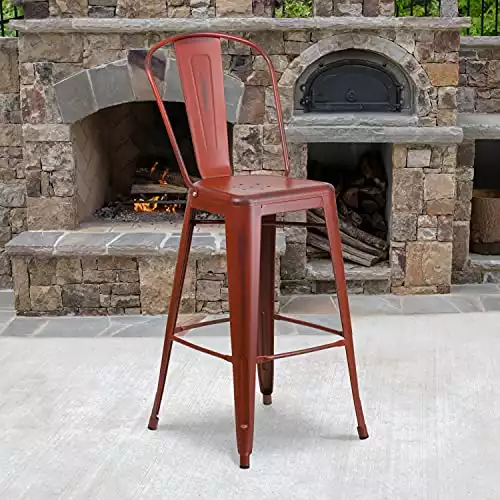 Flash Furniture Metal Indoor-Outdoor Barstool