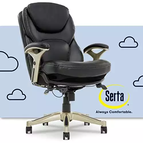 Serta Works Back in Motion Executive Office Chair, Leather