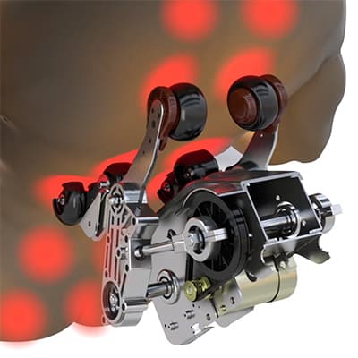 Illustration of the 8 Rollers with Infrared Ray Heating Mechanism of the SM 9300 Massage Chair