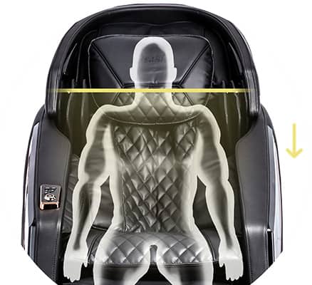 An illustration of the Body Scan Technology of Osaki Pro Yamato Massage Chair