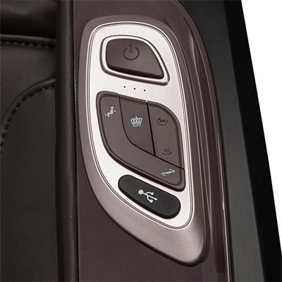 Control buttons on the Otamic LE Massage Chair's arm