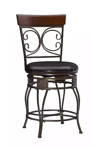 Powell Big and Tall Back to Back Scroll Counter Stool
