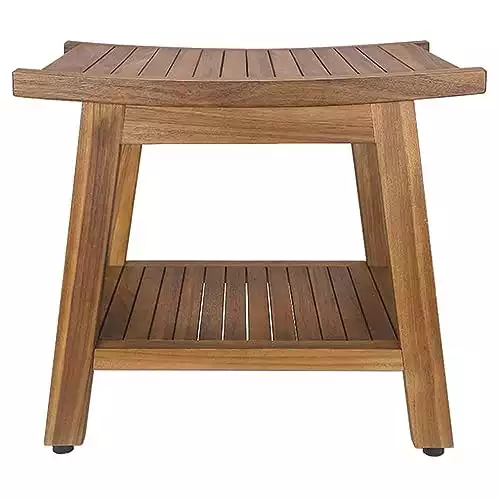 Rose Home Fashion Teak Shower Stool Bench