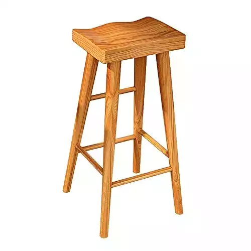 YE ZI Solid Wood Bar Stool